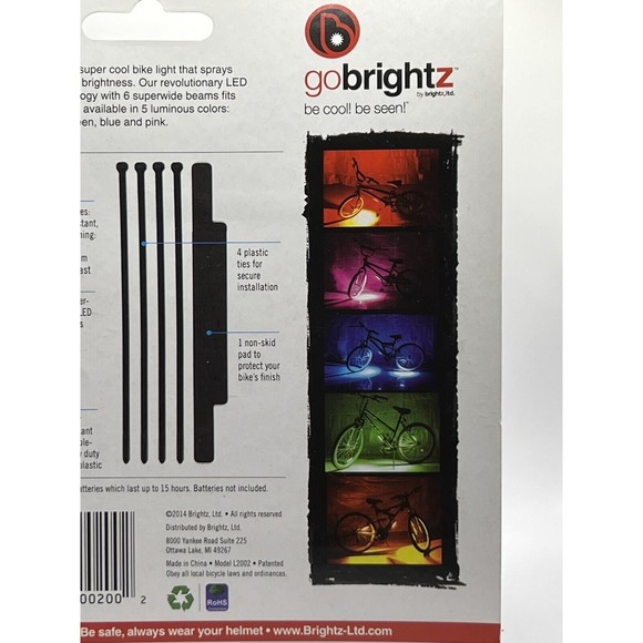 Brightz Red LED Bicycle Light Beam with 1-Constant & 3-Flash Mode Settings New - Picture 6 of 6